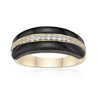 ct. t.w. Black Onyx & Lab-Created White Sapphire Ring Sterling Silver