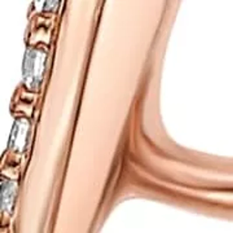 1/6 ct. t.w. Diamond Accent Lightning Bolt Earrings Gold Plated Sterling Silver