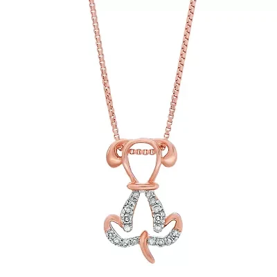 1/10 ct. t.w. Diamond Dog Pendant Sterling Silver