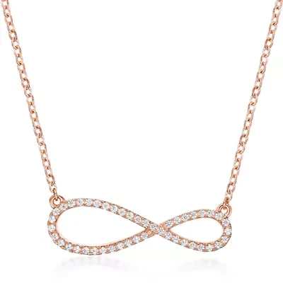 1/5 ct. t.w. Diamond Infinity Necklace Sterling Silver
