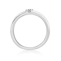 1/10 ct. t.w. Diamond Mini Cross Purity Ring Sterling Silver