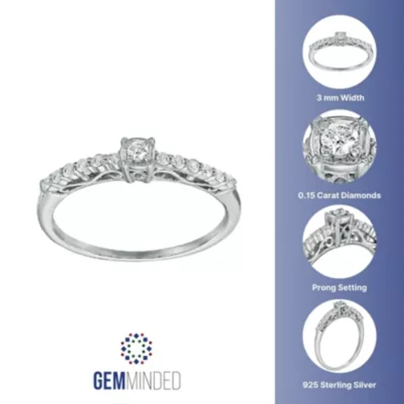 1/6 ct. t.w. Diamond Ring Sterling Silver