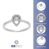 1/10 ct. t.w. Diamond Ring Sterling Silver