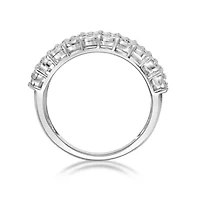 1/5 ct. t.w. Diamond 5 Rows Ring Sterling Silver