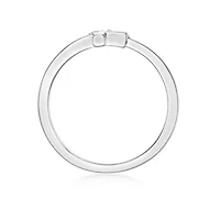 Diamond Accent Heart and Cross Bypass Purity Ring Sterling Silver