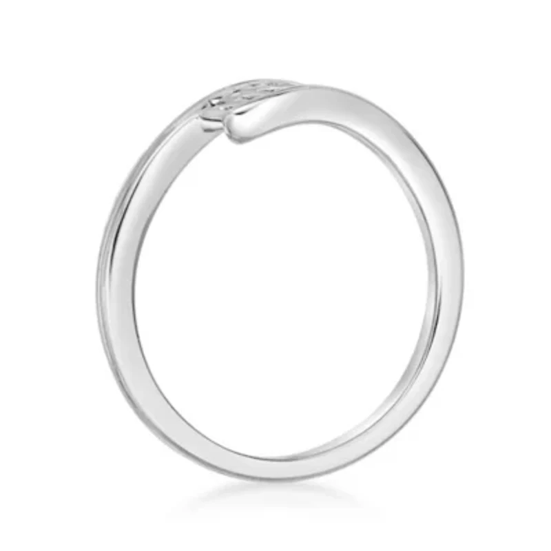 Diamond Accent "Mom" Ring Sterling Silver