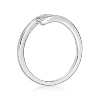 Diamond Accent "Mom" Ring Sterling Silver