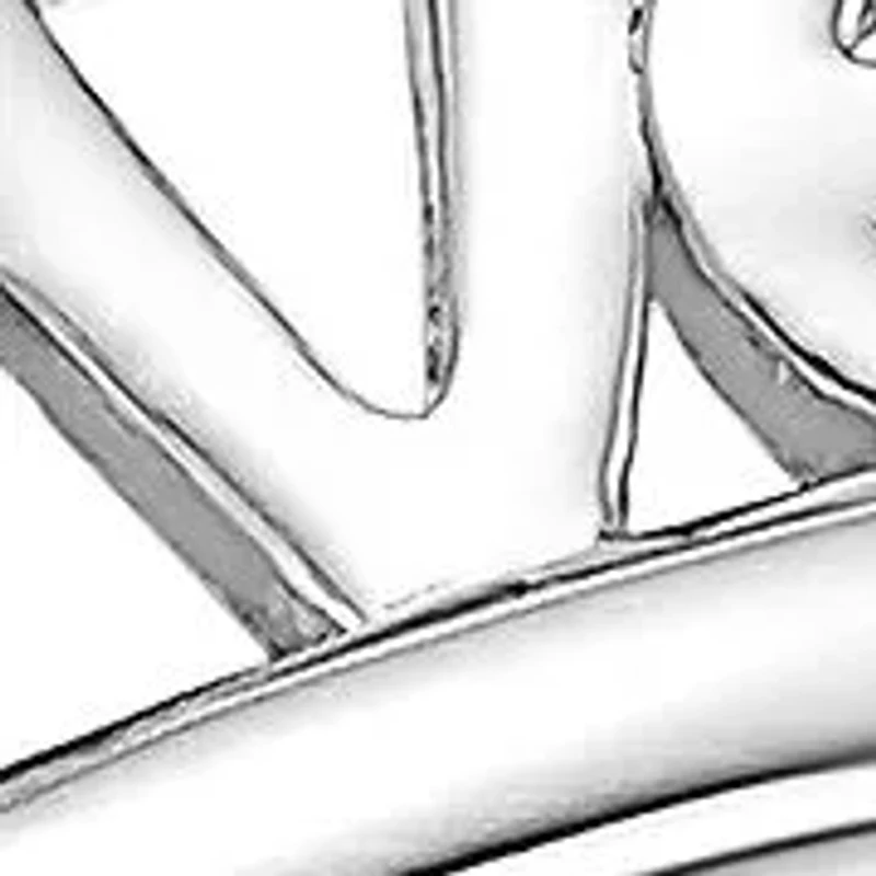 Diamond Accent "Love" Bypass Ring Sterling Silver