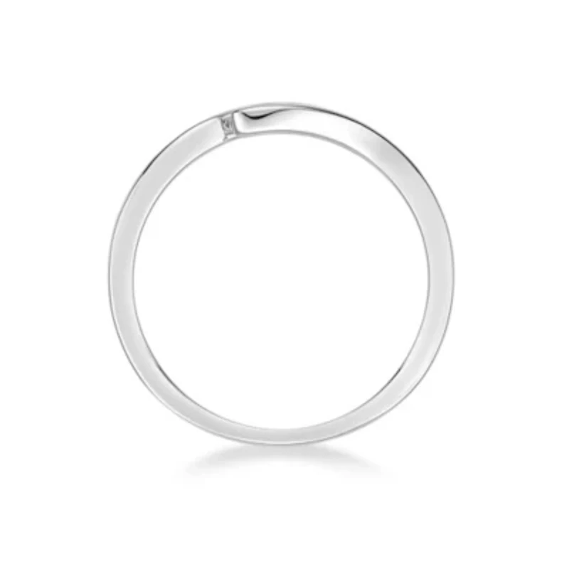 Diamond Accent "Love" Bypass Ring Sterling Silver