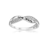 1/10 ct. t.w. Diamond Love Waits Ring Sterling Silver