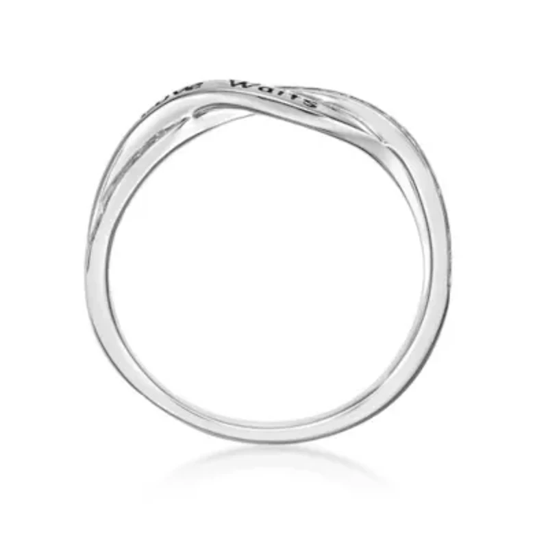1/10 ct. t.w. Diamond Love Waits Ring Sterling Silver