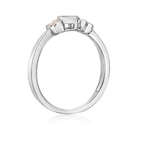 Diamond Accent Heart Promise Ring Sterling Silver
