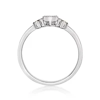 Diamond Accent Heart Promise Ring Sterling Silver