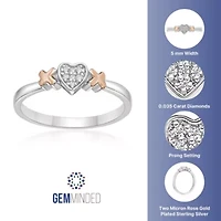 Diamond Accent Heart Promise Ring Sterling Silver