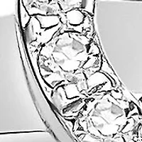 Diamond Accent 'Love Waits' Heart and Cross Purity Ring Sterling Silver