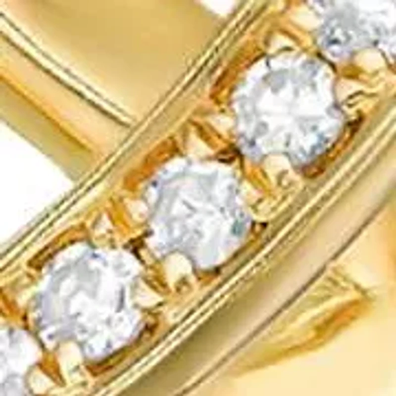 1/4 ct. t.w. Diamond Snake Ring 2 micron Gold Plated Silver