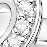 Diamond Accent Heart Shaped Promise Ring Sterling Silver