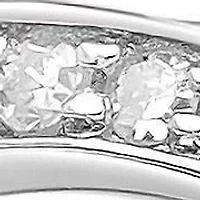 1/6 ct. t.w. Diamond Cross Purity Ring Sterling Silver
