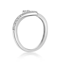 1/6 ct. t.w. Diamond Cross Purity Ring Sterling Silver