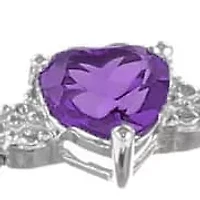 Heart Gemstone Bracelet Sterling Silver