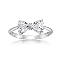 Gemstone and Diamond Accent Ring Gold Plated Silver