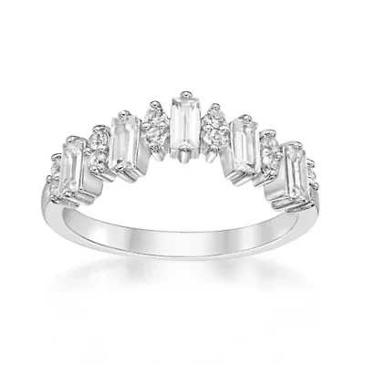 Lab Created 1 1/10 ct. t.w. White Sapphire Ring Sterling Silver