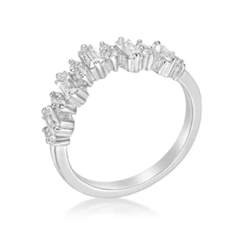 Lab Created 1 1/10 ct. t.w. White Sapphire Ring Sterling Silver