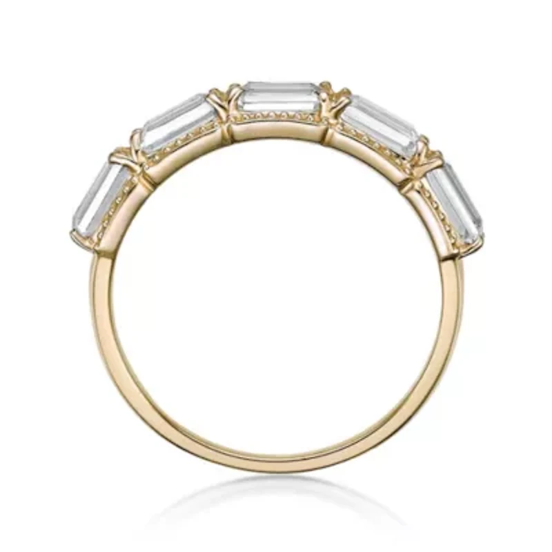 Lab Created 1 5/8 ct. t.w. White Sapphire Ring 2 Micron Gold Plated Silver