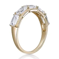 Lab Created 1 5/8 ct. t.w. White Sapphire Ring 2 Micron Gold Plated Silver