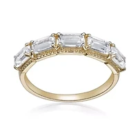Lab Created 1 5/8 ct. t.w. White Sapphire Ring 2 Micron Gold Plated Silver