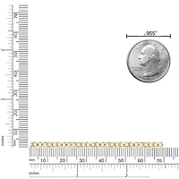 3.9mm Pave Curb Chain Necklace 14k Gold Over Silver