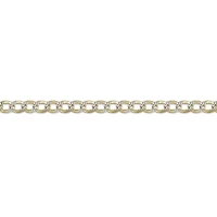 6.4mm Pave Cut Cuban Chain Necklace 14k Gold Over Silver