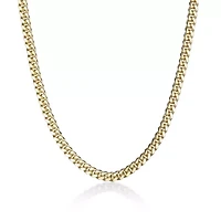 6.2mm Miami Cuban Chain Necklace 14k Gold Over Silver