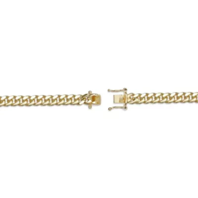 6.2mm Miami Cuban Chain Necklace 14k Gold Over Silver