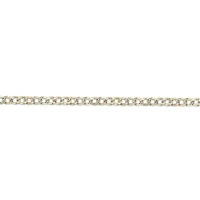 4.9mm Pave Cut Cuban Chain Necklace 14k Gold Over Silver