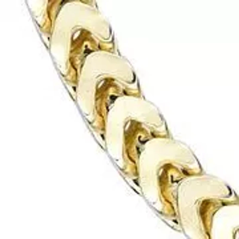 3mm Franco Chain Necklace 14k Gold Over Silver