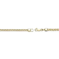 3mm Franco Chain Necklace 14k Gold Over Silver