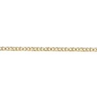 4.9mm Pave Curb Chain Necklace 14k Gold Over Silver