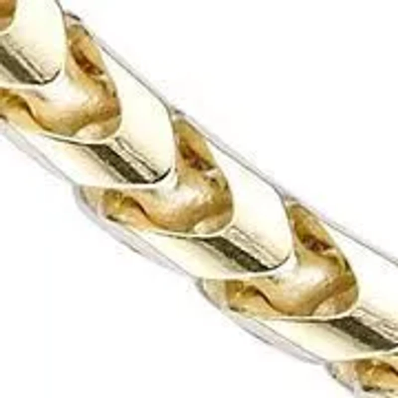 4.1mm Franco Chain Necklace 14k Gold Over Silver