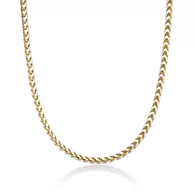 4.1mm Franco Chain Necklace 14k Gold Over Silver