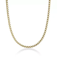 4.1mm Franco Chain Necklace 14k Gold Over Silver