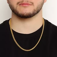 4.1mm Franco Chain Necklace 14k Gold Over Silver