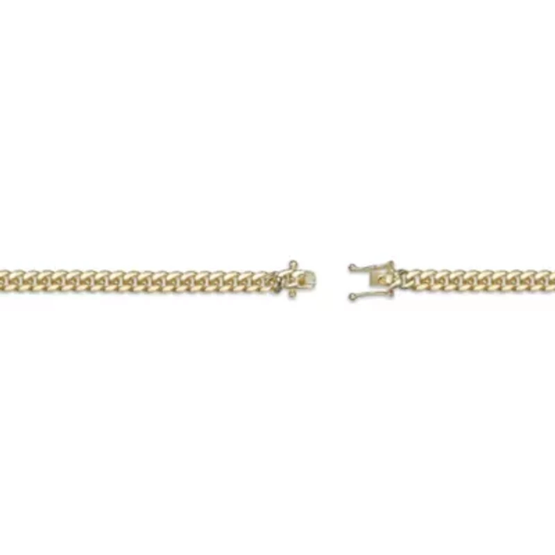 4.2mm Miami Cuban Chain Necklace 14k Gold Over Silver