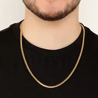 4.2mm Miami Cuban Chain Necklace 14k Gold Over Silver