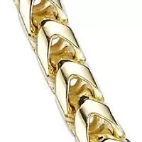 3.8mm Franco Chain Necklace 14k Gold Over Silver