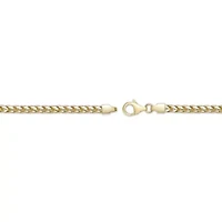 3.8mm Franco Chain Necklace 14k Gold Over Silver
