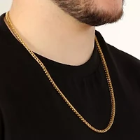 3.8mm Franco Chain Necklace 14k Gold Over Silver
