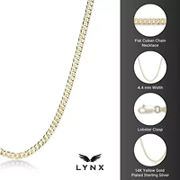 4.6mm Franco Chain Necklace 14k Gold Over Silver