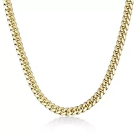 9mm Miami Cuban Chain Necklace 14k Gold Over Silver