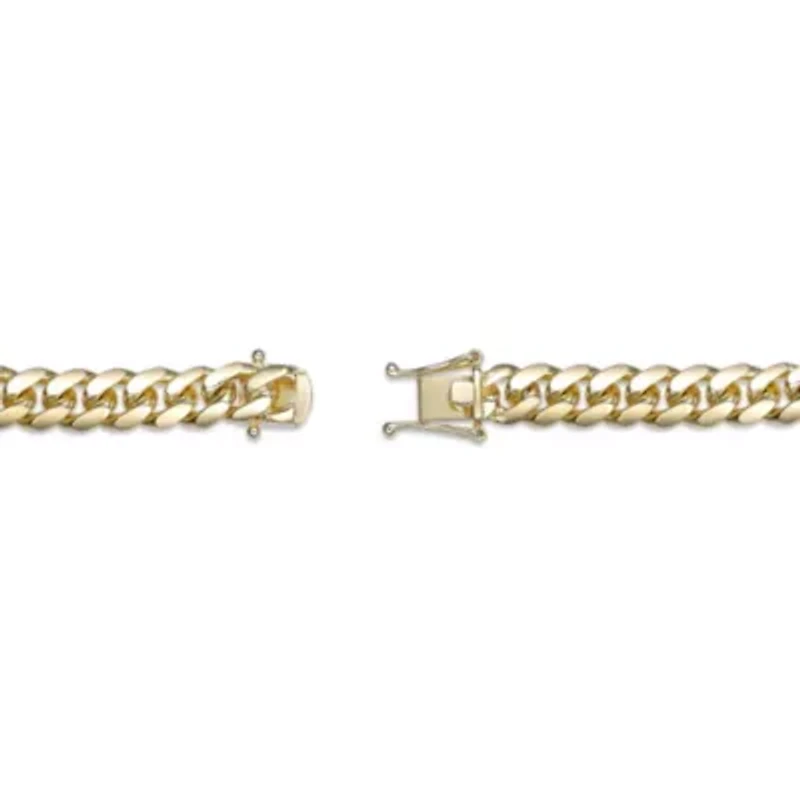 9mm Miami Cuban Chain Necklace 14k Gold Over Silver
